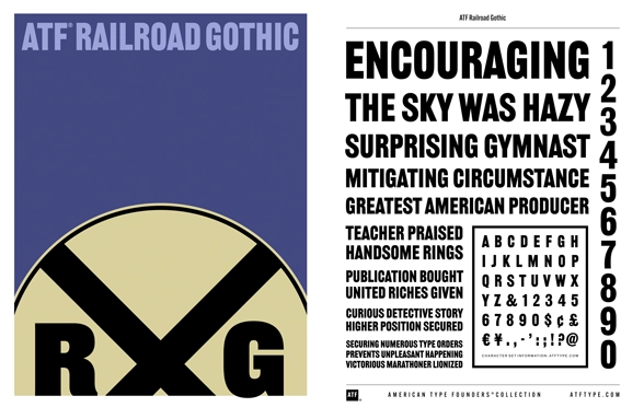 Download ATF Railroad Gothic Pdf Specimen